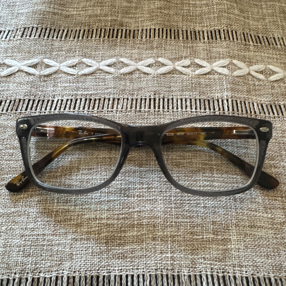 Ray-Ban RB5228 5629 Eyeglasses Gray Havana Tortoise 50-17-140 Frames Only EUC